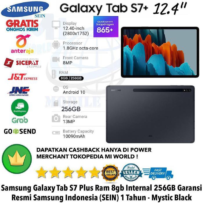 tablet mantap coy.... Samsung Galaxy Tab S7 Plus 8GB/256GB S Pen s7plus S7+ 12.4 8/256 RESMI