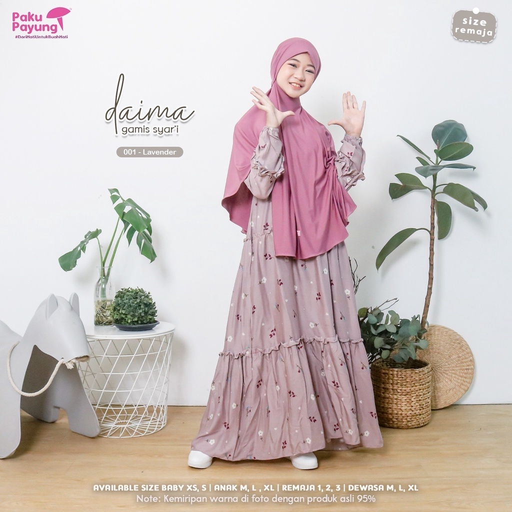 GAMIS DAIMA SERIES BY PAKU PAYUNG GAMIS IBU DAN ANAK MOTIF