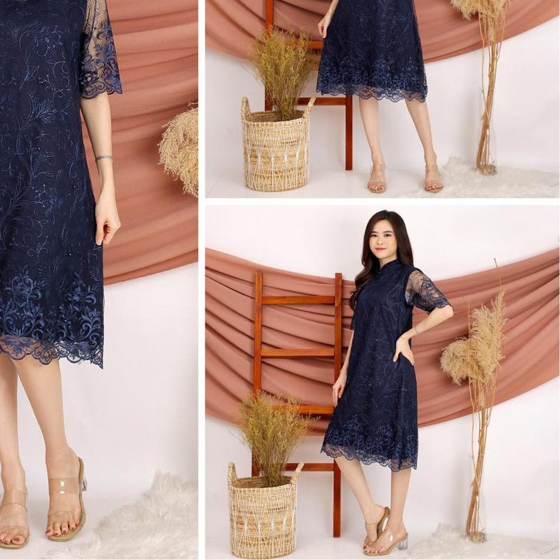 ♦ (Ada RealPict) Dress Shanghai Brukat Bordir Tullle Shanghai Glitter Brokat Tille Brokat Tile ➥