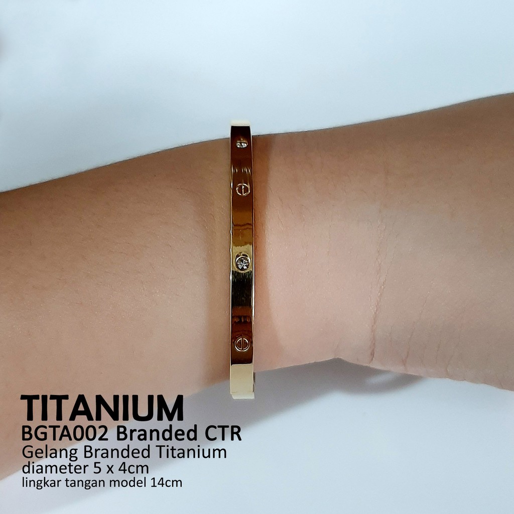 gelang tangan titanium anak carter emas mata seperti emas asli