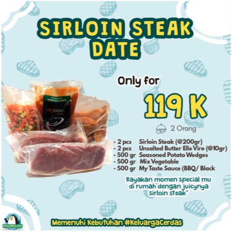 

Paket Sirloin Steak Murah Sirloin Steak Set Paket Steak BBQ 2 orang