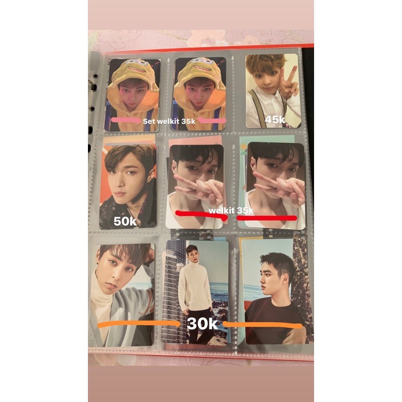 Xiumin lay chen do season greeting exo 2017 sg exo 2017 PHOTOCARD RARE