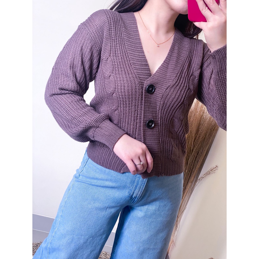 Cardigan Knit Outer Croptop Outer Knitwear Premium Kardigan Rajut