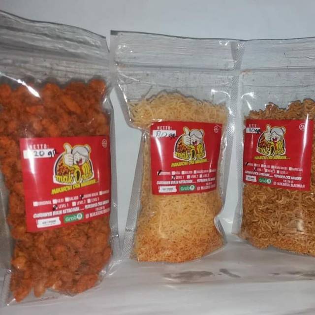 

Makroni varian BBQ,Balado, Jagung bakar dan keju