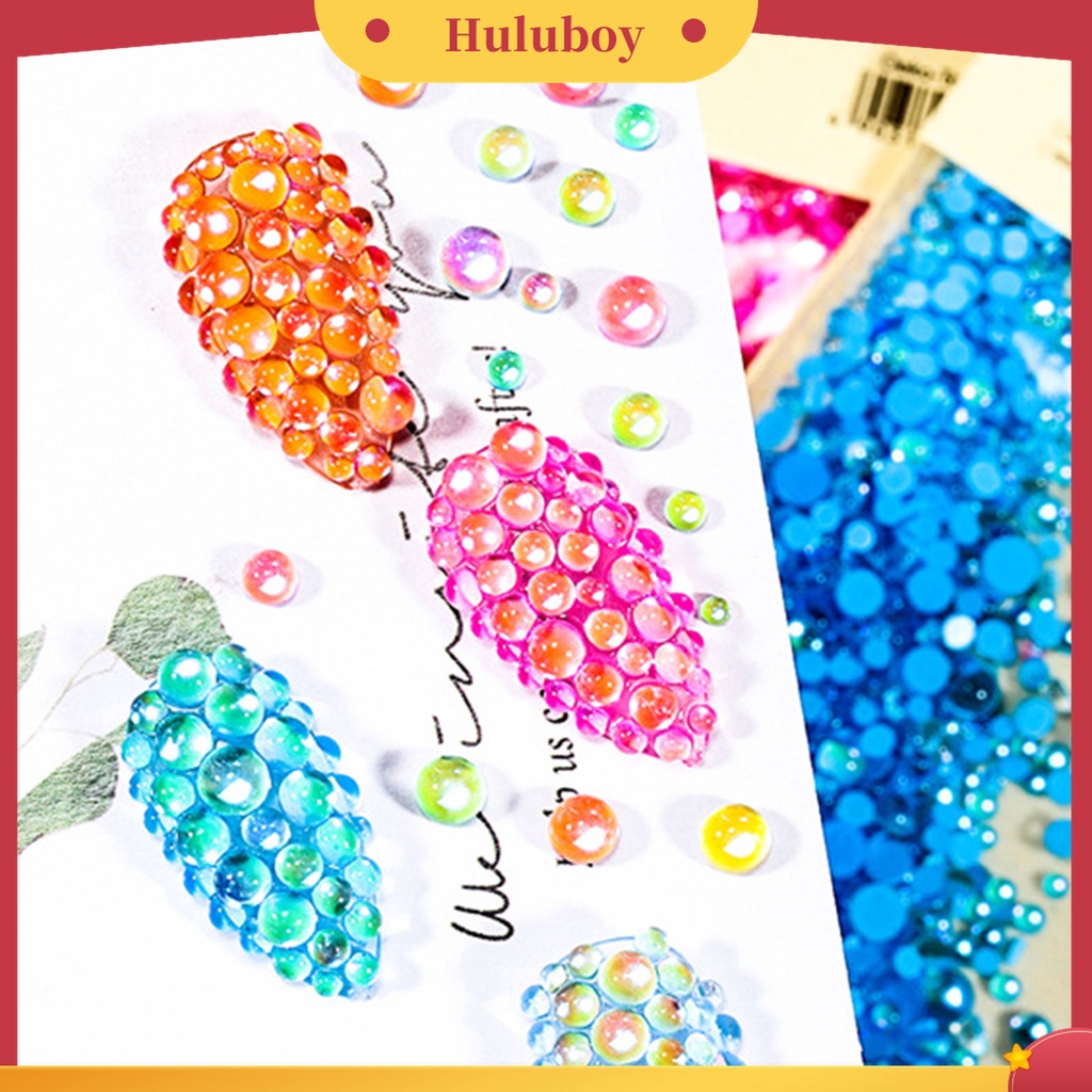 Huluboy Huluboy♡ 1440pcs / Kantong Manik-Manik Glitter Berlian Imitasi Untuk Dekorasi Nail Art