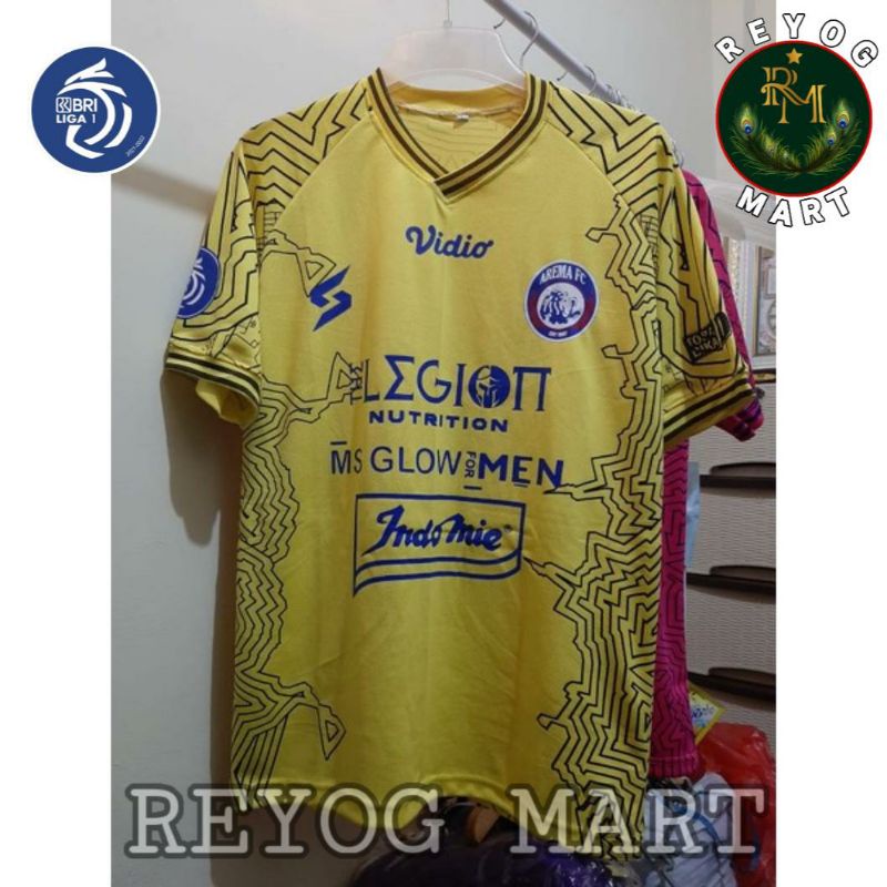 JERSEY AREMA FC KIPER 2021 - 2022 BRI LIGA 1 KUNING GK HOME TERBARU LOKAL