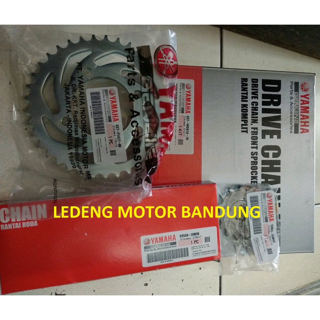 Original Gear Set Crypton Vega R Jupiter Z GirSet depan belakang rantai