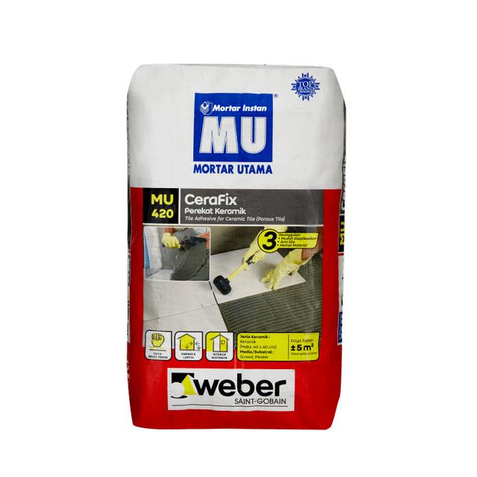 {{{{}}] MU 420 CeraFix Perekat Pasang Keramik Lantai 25 kg Semen Instan Mortar