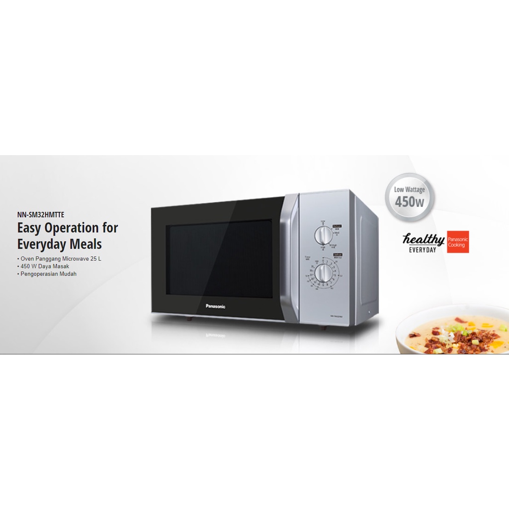 Microwave Oven Panasonic NNSM32HMTTE / NN-SM32HMTTE 25 Liter / NN-SM32HM Low Watt