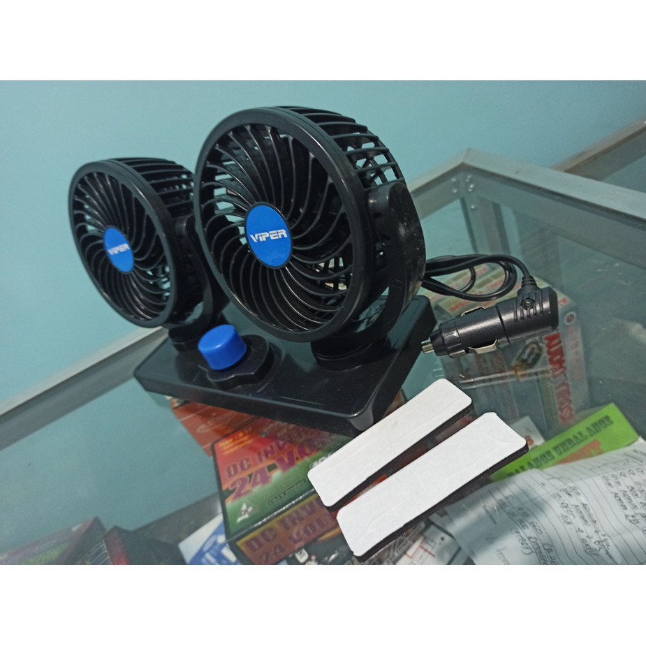 Kipas Mobil DC Lighter 12V Colok Rokok Fan Double Blower TERMURAH V