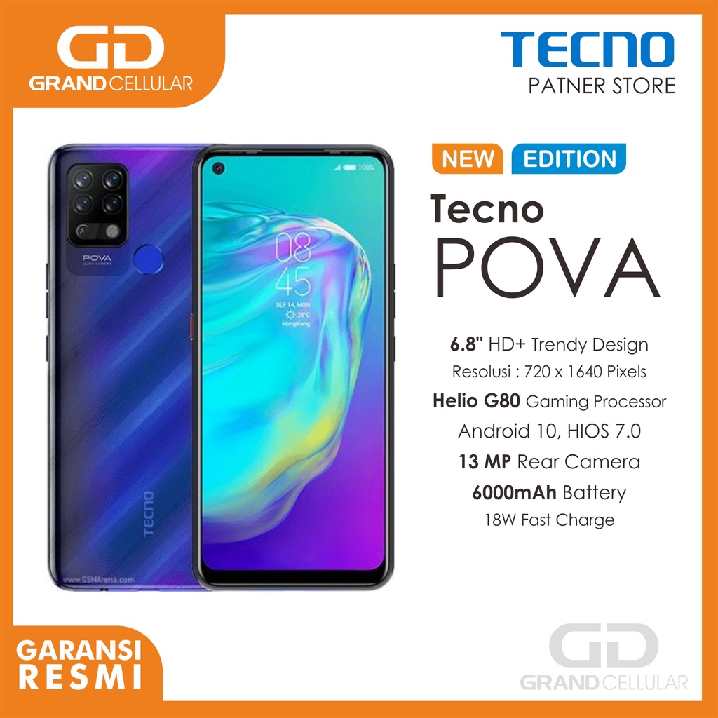TECNO POVA 6GB RAM 128GB ROM Garansi Resmi