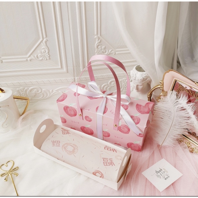 Tas Box Bag kue gulung permen Paper Bag Hampers valentine Kado PB 14