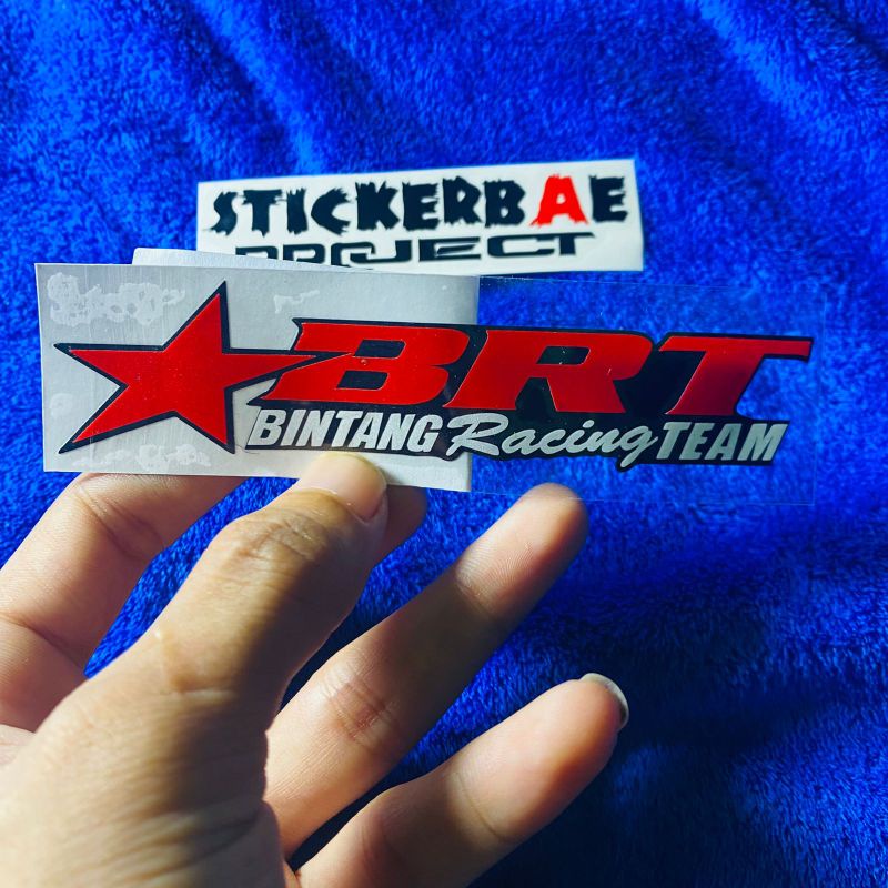 Stiker BRT cuting stiker bintang racing team bahan reflektive