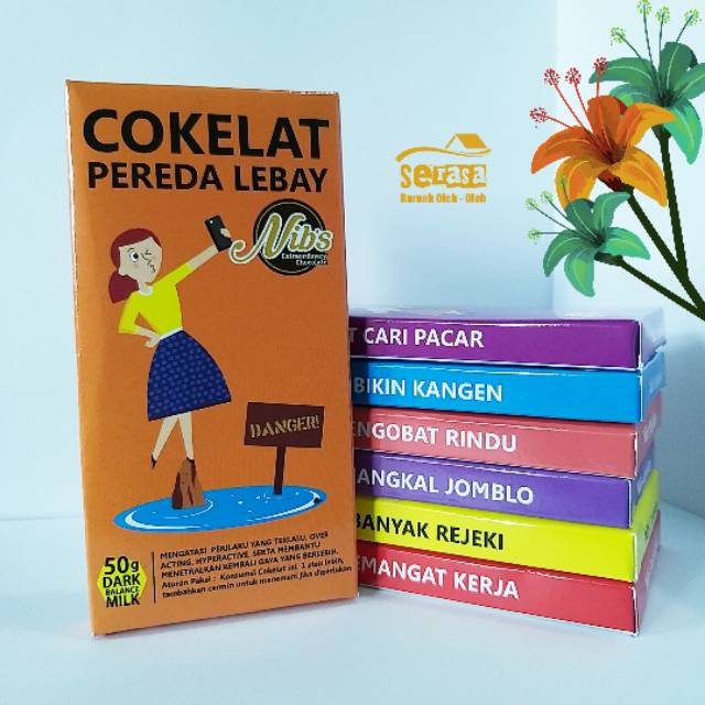 

Cokelat Kekinian 50gr Pereda Lebay