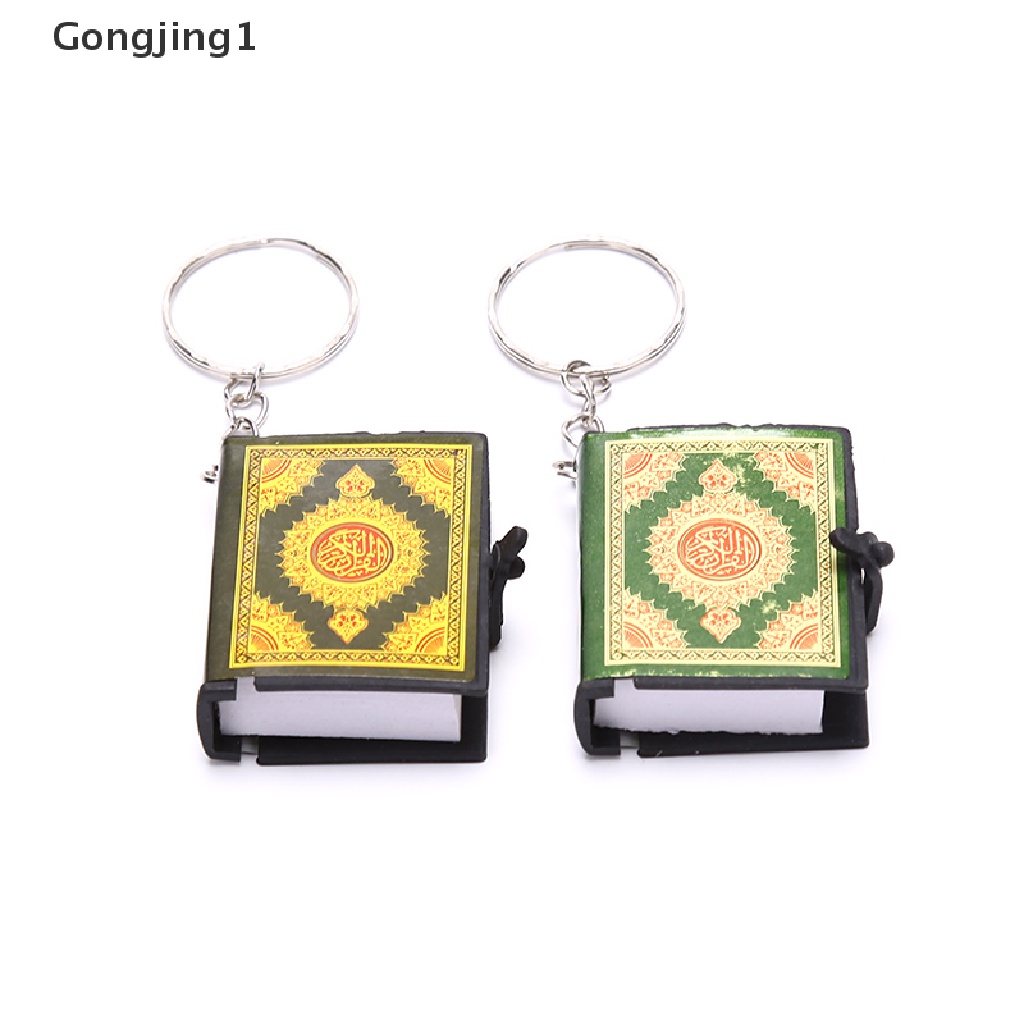 Gongjing1 Gantungan Kunci Bentuk Alquran Arab Mini Bahan Kertas Asli