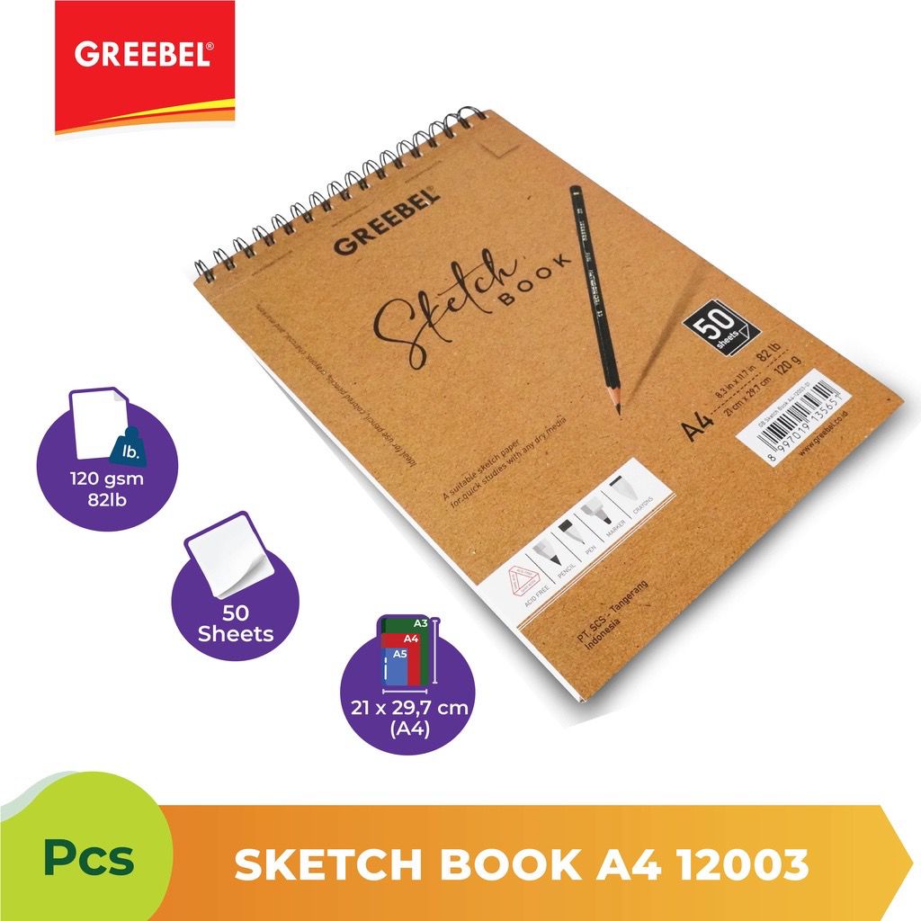 GREEBEL SKETCH BOOK A4 12003