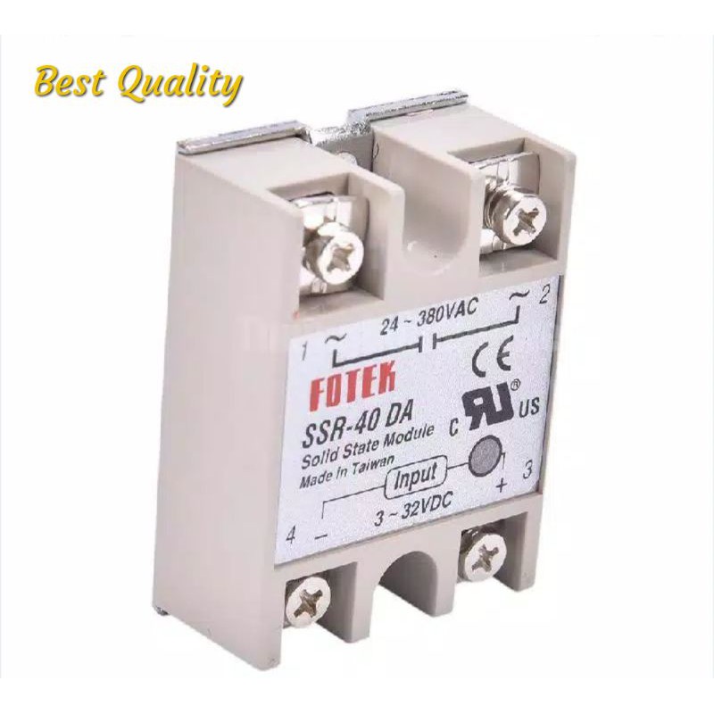 Relay Solid State Relay SSR40DA 40A 3 sampai 32VDC &amp; 24 sampai 380VAC