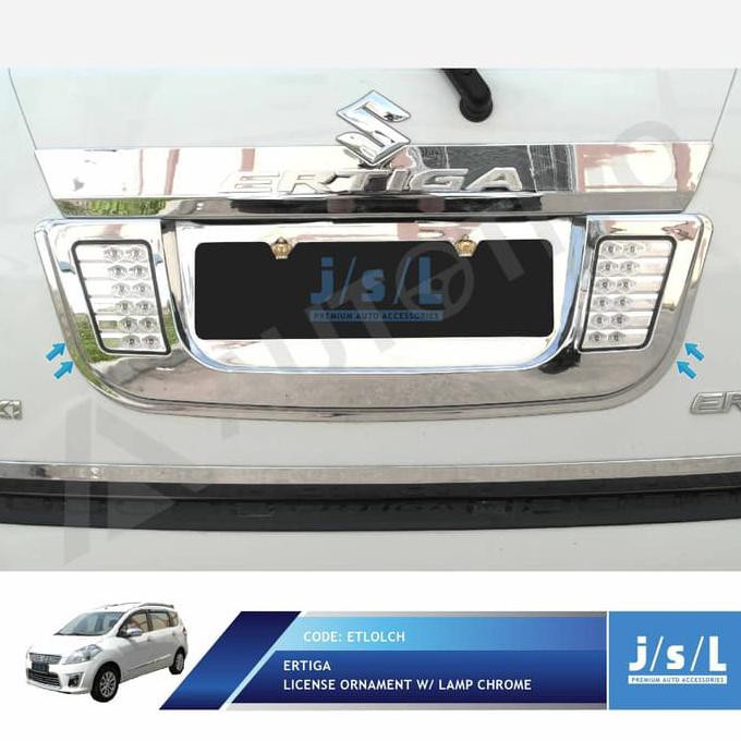 Jual Aksesoris Mobil Jsl License Ornament Ertiga 2011 2015 With Lamp Chrome