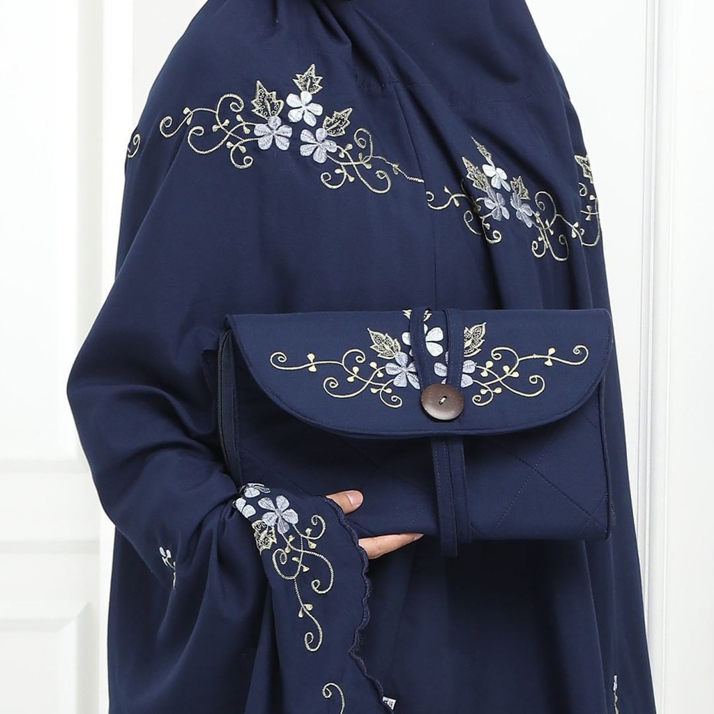 Mukena Safarleena Original Bordir Manual Rayon Viscose Premium khadijah Jumbo travelling