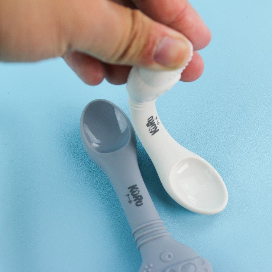 KURU Sendok Makan Silicone Bayi Baby Silicone Spoon Set isi 2 SS1