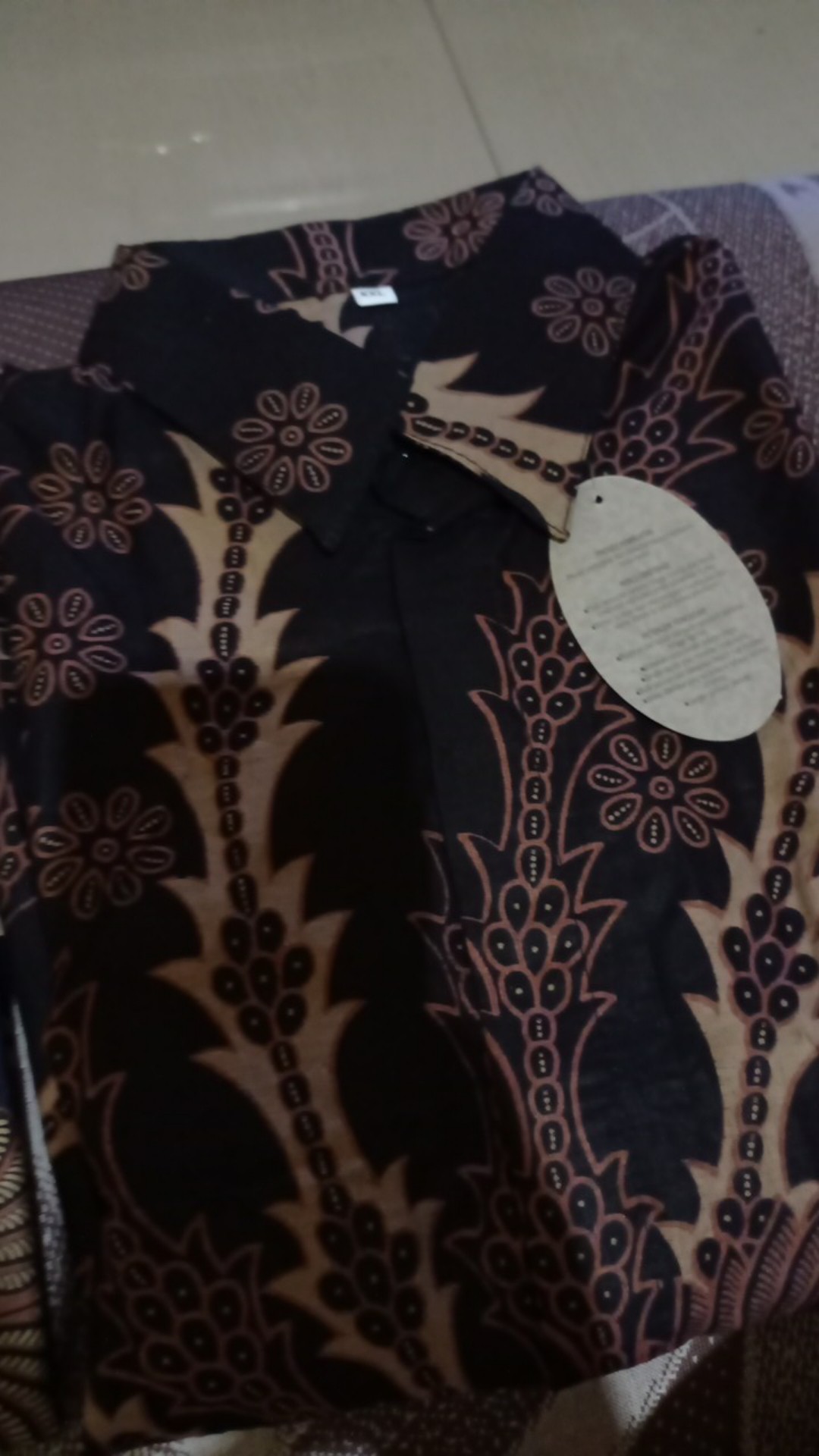 Risna Batik Hrb026 Kenongo Hem Kemeja Batik Pria Lengan Pendek Katun Primis Premium Halus M L Xl