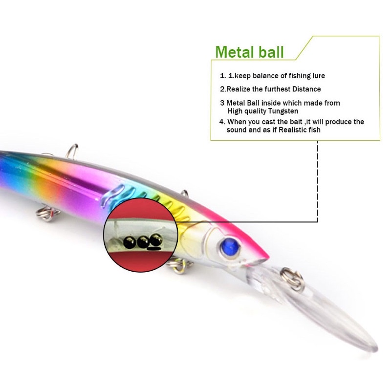 Proberos Kail Pancing Model Ikan 1pcs - Multi-Color