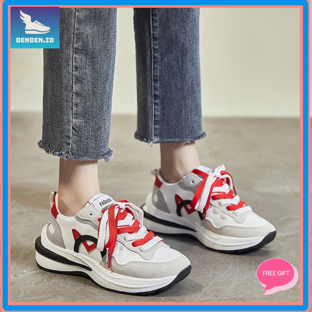 [DENDEN.ID] Sepatu Olahraga Wanita Sneakers Fashion Korea Import DD1031