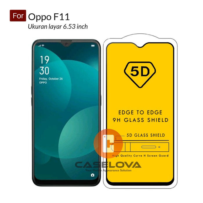 OPPO F11 F11 PRO TEMPERED GLASS FULL COVER 6D 9D 11D SCREEN GUARD