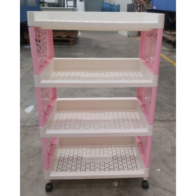 Rak Serbaguna Extra Besar + Roda / Rak PLastik Serbaguna Susun 4