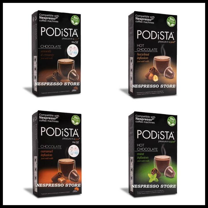 

Podista Chocolate Capsules Kapsul - All Variants, Nespresso Compatible