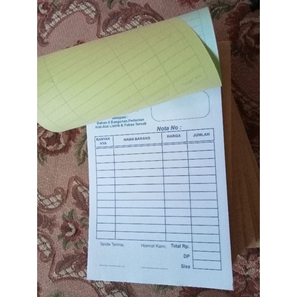 

Nota Rangkap 3, Nota Pembelian, Nota Penjualan, Nota Murah, Nota Olshop, Nota Kwitansi, Nota Costum Murah, Nota Nota