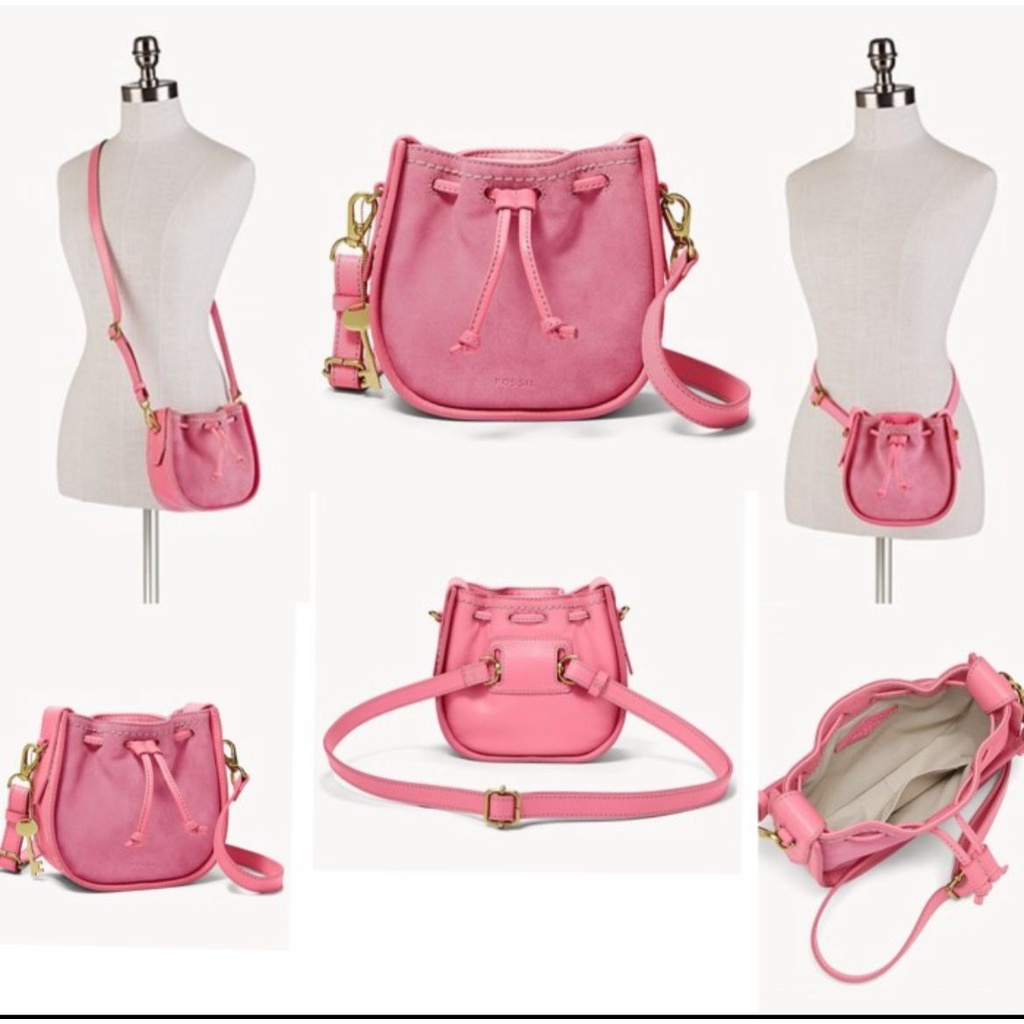 Fossil Palmer Convertible Belt Bag Bubblegum Authentic