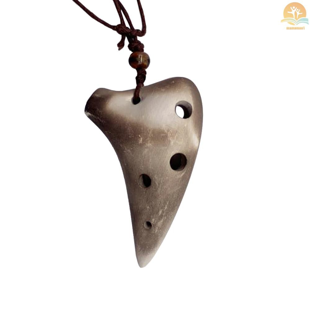Alat Musik Ocarina Alto C 6 Lubang Bahan Keramik Dengan Lanyard Untuk Pemula