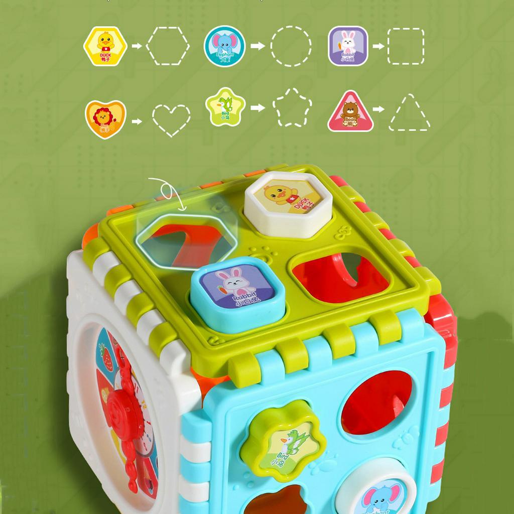 Mainan Busy Box Hexahedral Mainan Edukasi Bayi Shape Sorter Mainan Montessori Anak Mainan Bayi Sensory Play