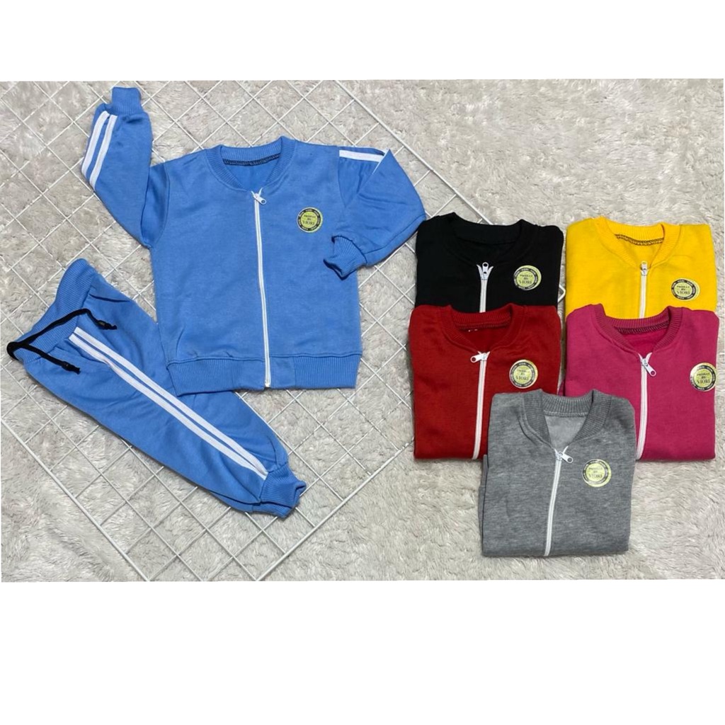 sweater anak anak olahraga polos 1-3 tahun