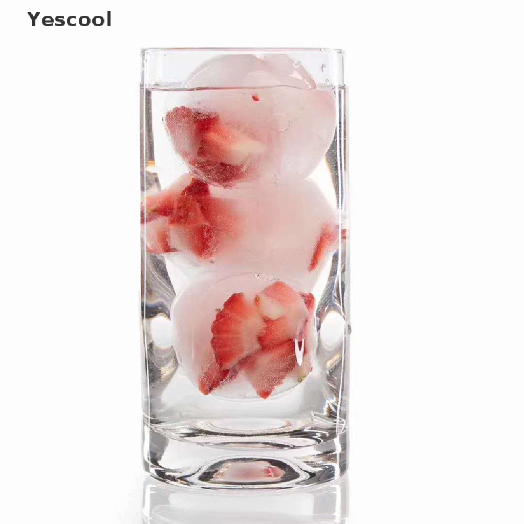 Yescool Cetakan Es Batu 4 Lubang Bahan Silikon Flexible Untuk Whiskeycocktail DIY