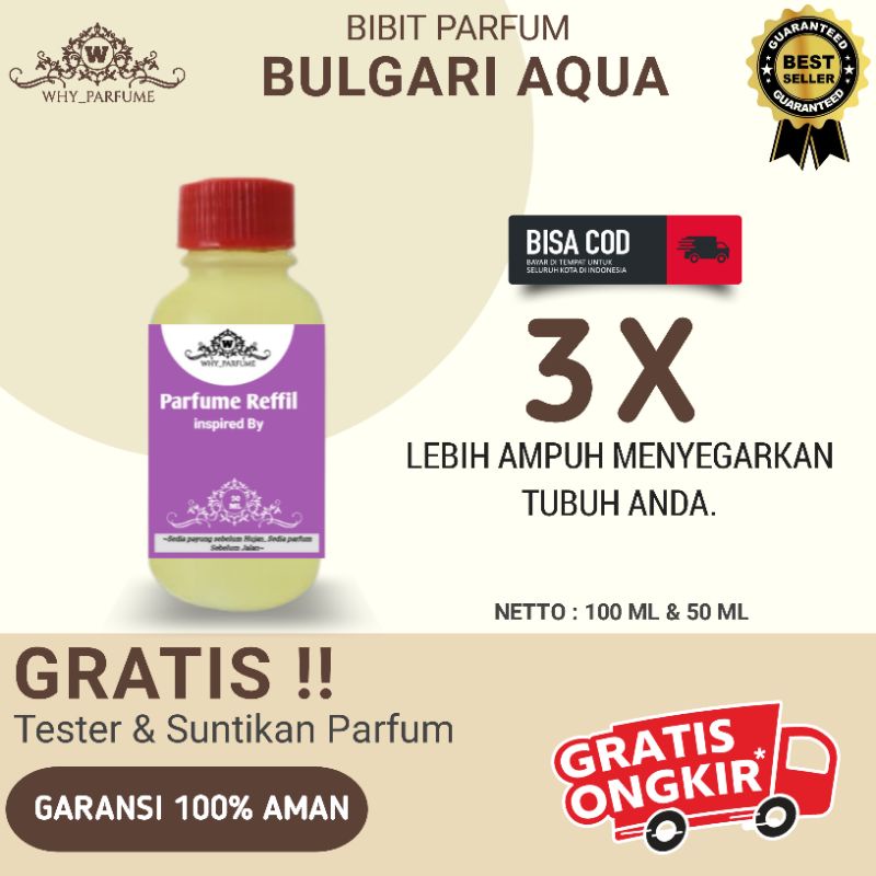 Bibit Parfume | Biang PARFUM Pria BULGARI AQUA | Non Alkohol isi ulang Refill Refil Tahan Lama Murah