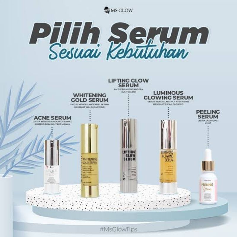 serum luminous ms glow/serum lifting/serum acne/serum whitening gold/dark spot/acne spot/pore away