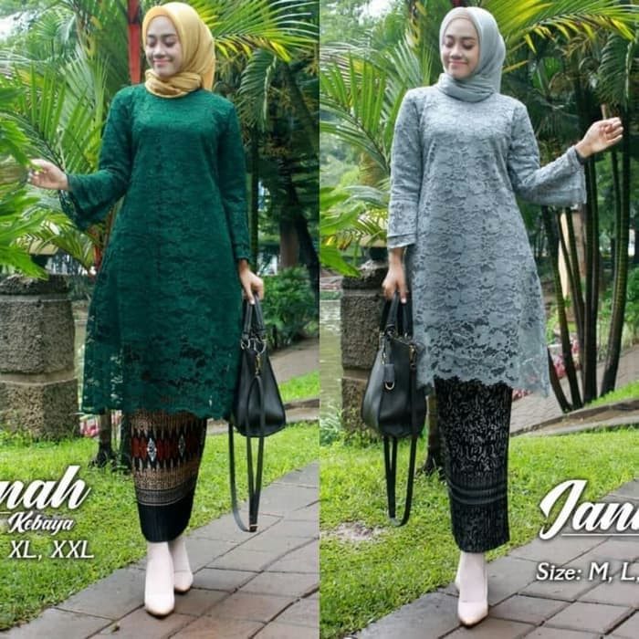 kebaya brukat tunik jannah trendy