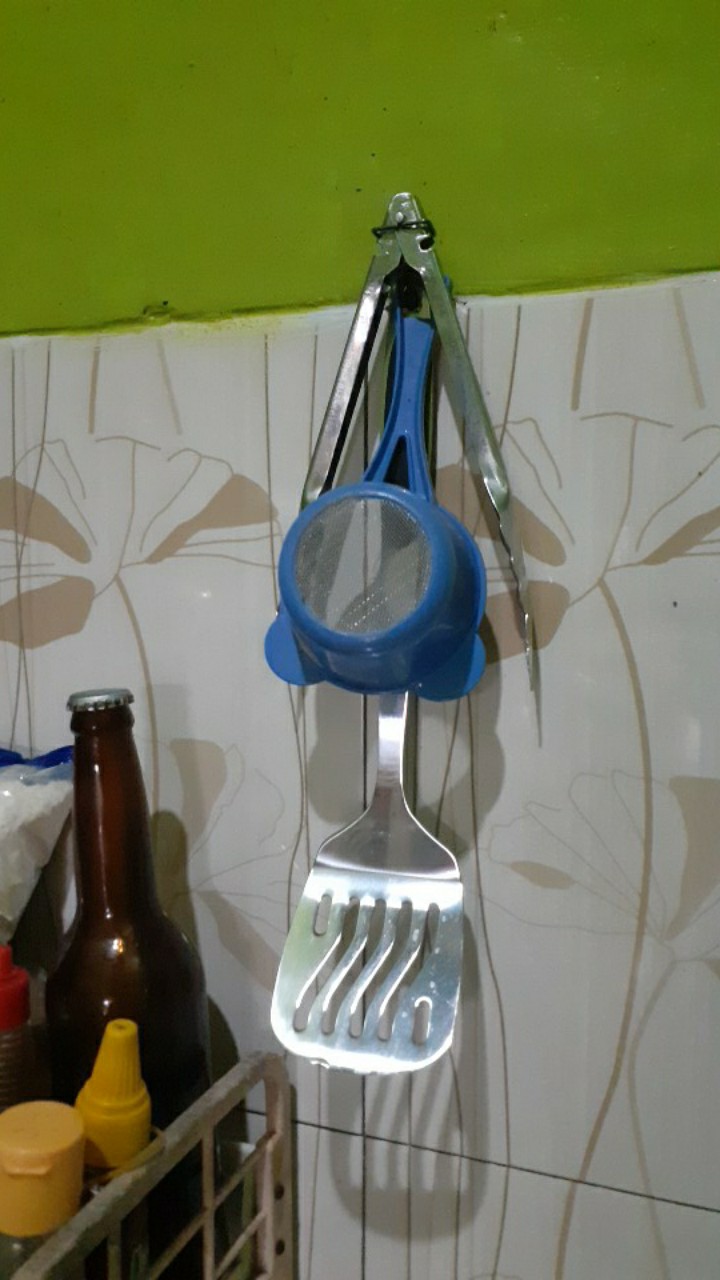 Sutil Spatula Lubang Susuk Stainless Steel Murah Tebal Panjang 34 Cm Tipe C