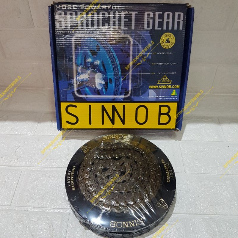 GEAR SET SINNOB NEW VIXION LIGHTNING NVL PREMIUM DEEP BLACK