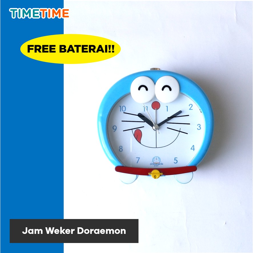 Jam Meja Weker Beker Doraemon Free Baterai LUCU MURAH AWET