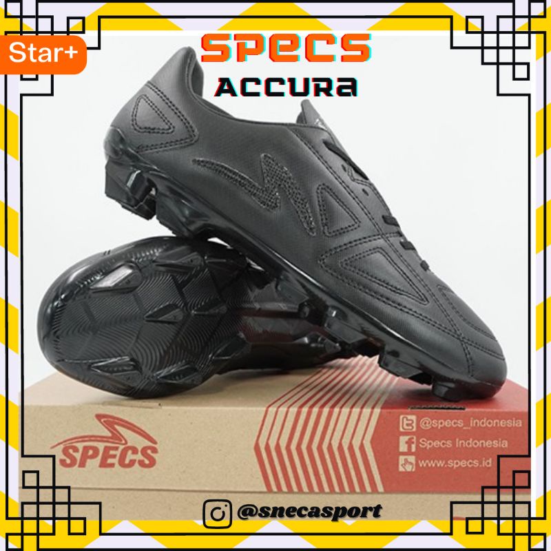 Sepatu Bola Specs Accura FG Triple Black 101413 Original BNIB