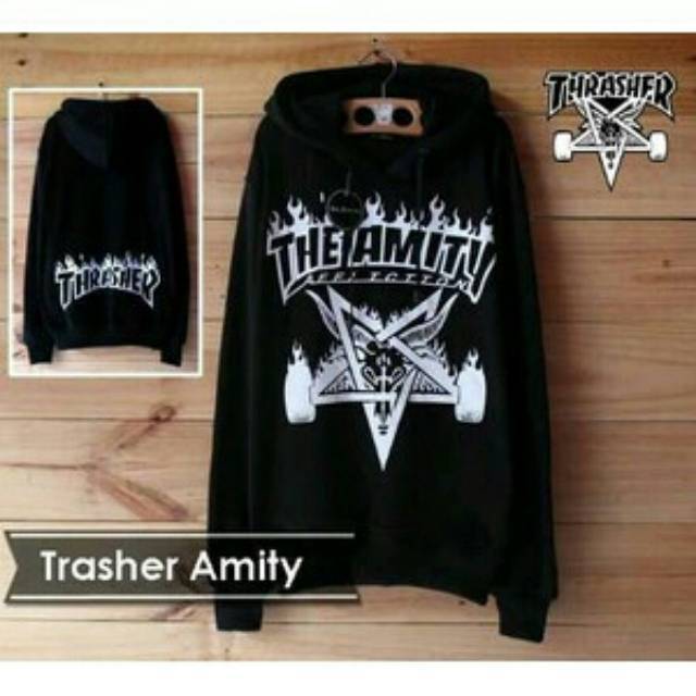 sweater thrasher amity jumbo (hitam, navy)