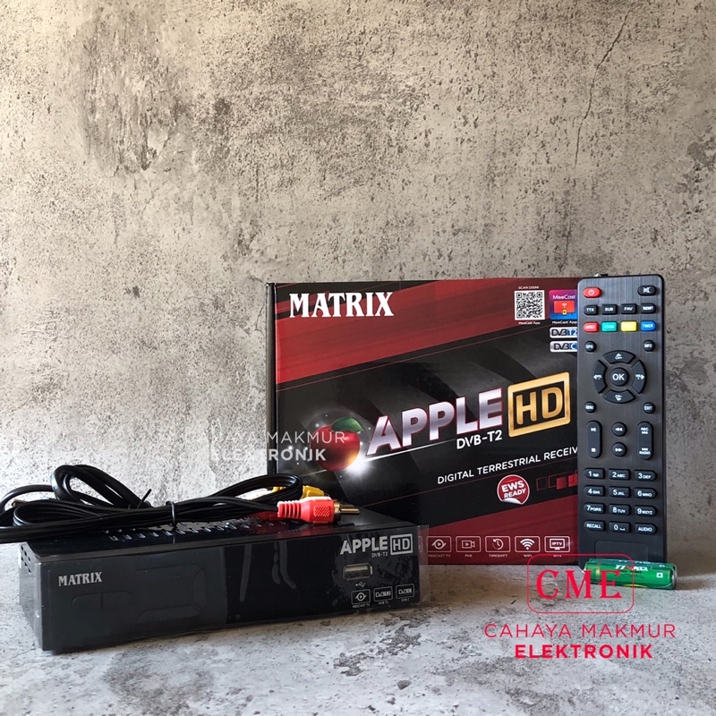 Set Top Box DVBT2 Matrix Apple Garuda Digital Antena UHF DVBT2  TV HD