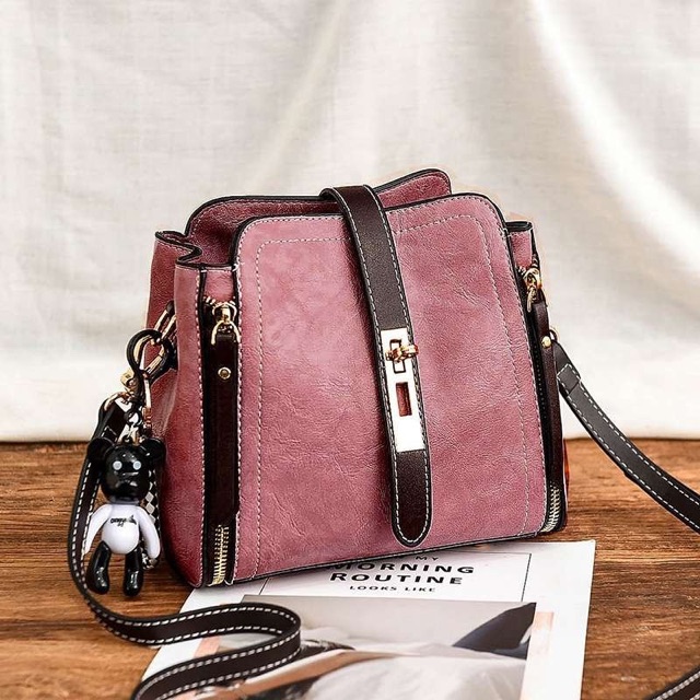 NEW Tas Sling Bag Wanita SEXYROAD PLAIN COLOUR / Tas Selempang Unik / Hand Bag Unik