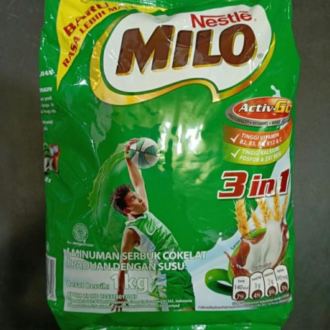 

[[BISA COD]] Milo 3 in 1 activ go 1000gr/1kg BERKUALITAS Kode 724