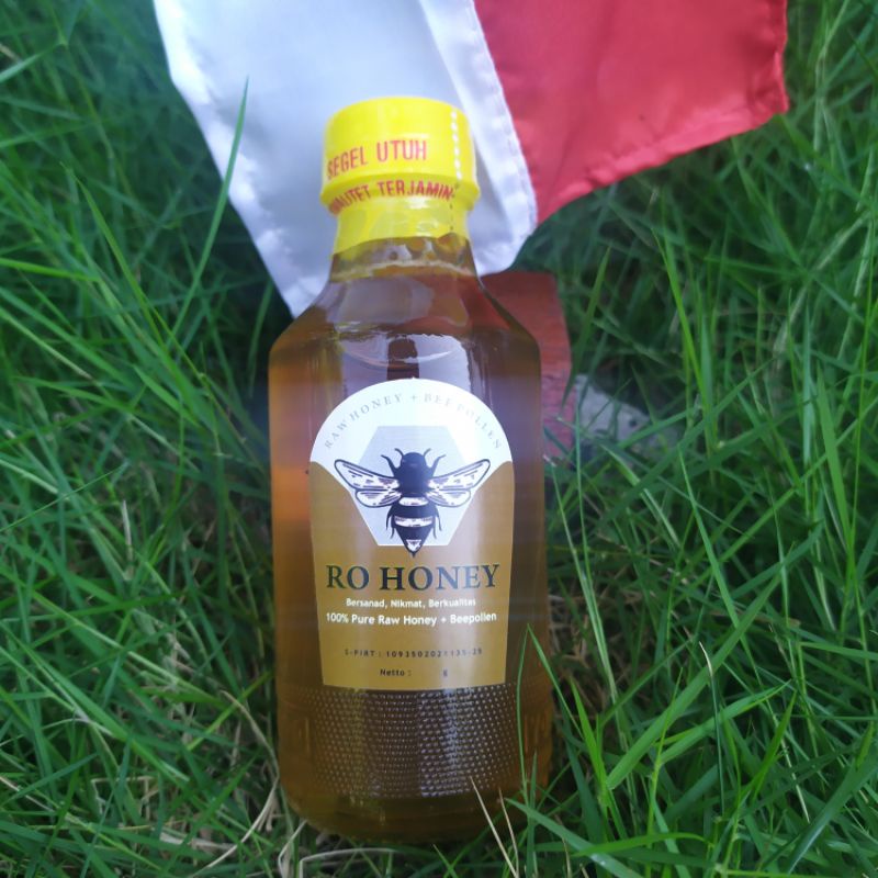 

madu asli murni Ro Honey plus beepollen 200gr