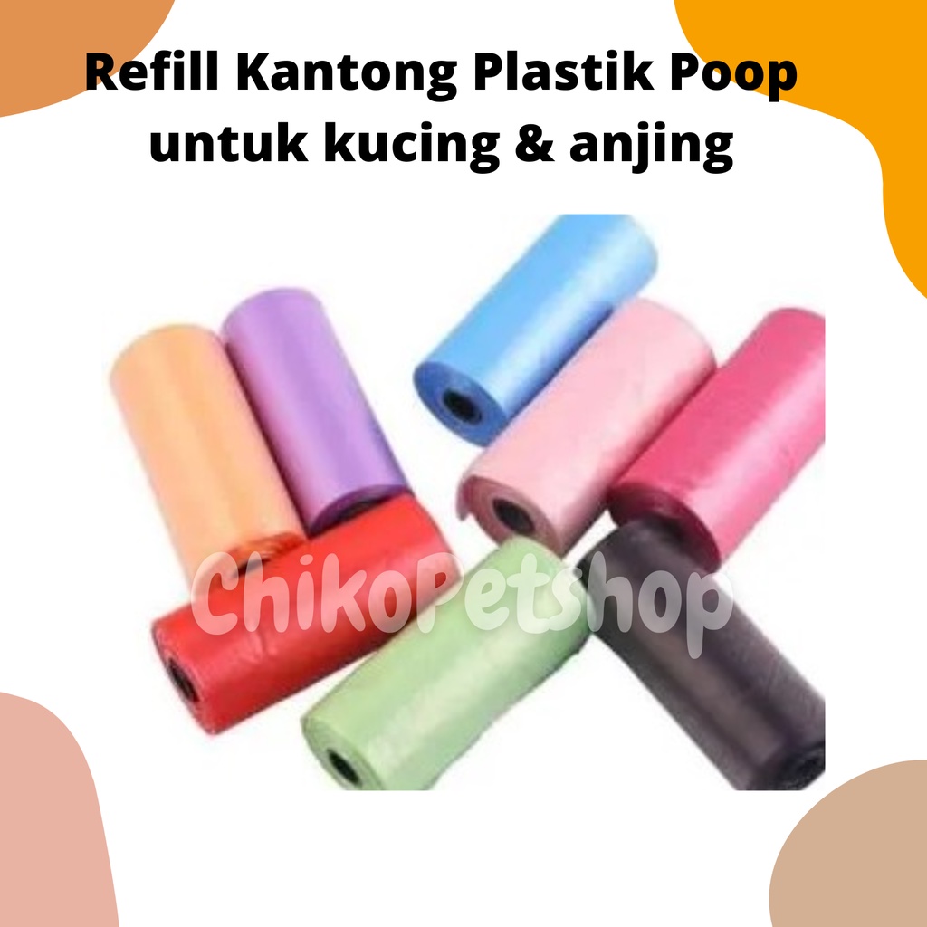 Refill Kantong Plastik Poop untuk Kucing &amp; Anjing