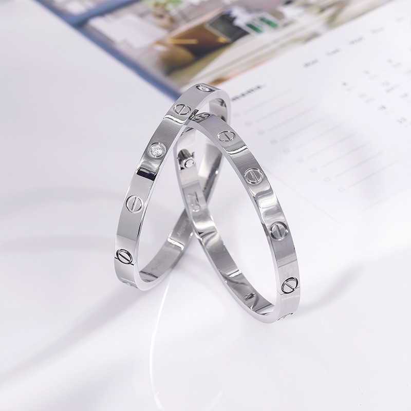 Gelang Titanium Steel Warna Rose Gold Gaya Korea untuk Pelajar Wanita korea couple bracelet emas tangan